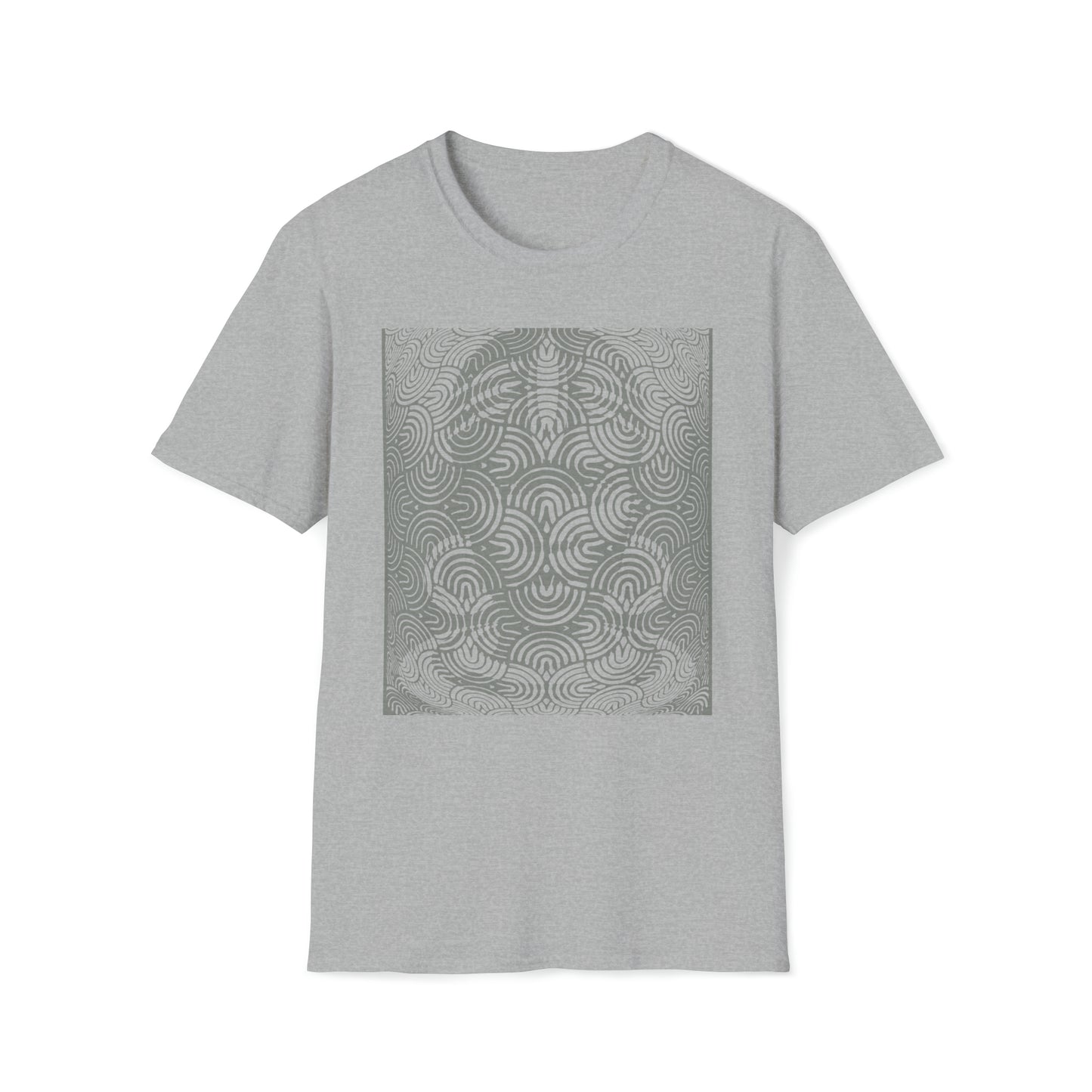 100% Cotton T-shirt featuring a stunning design of an African Goddess, Front side image. Gray color tee shirt.
