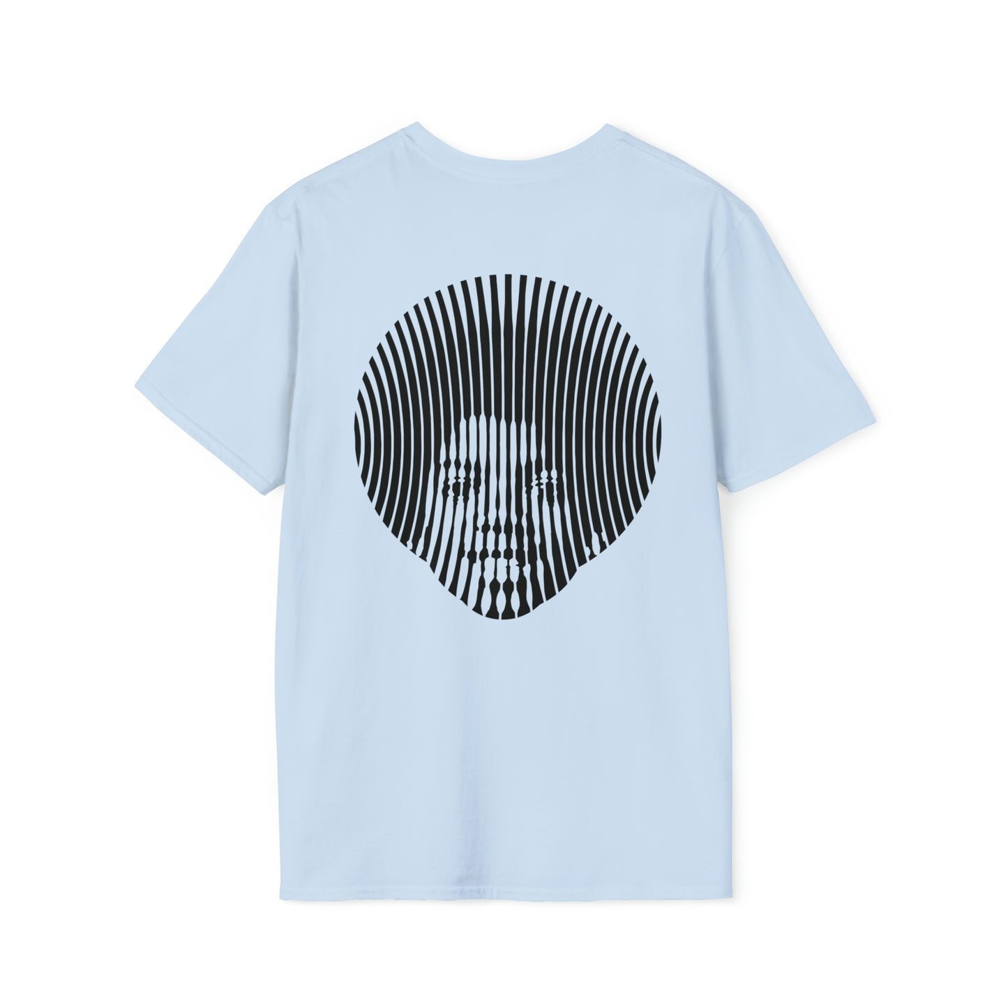 100% Cotton T shirt featuring young Michael Jackson, Back side full face image and front side text. Light Blue color tee shirt