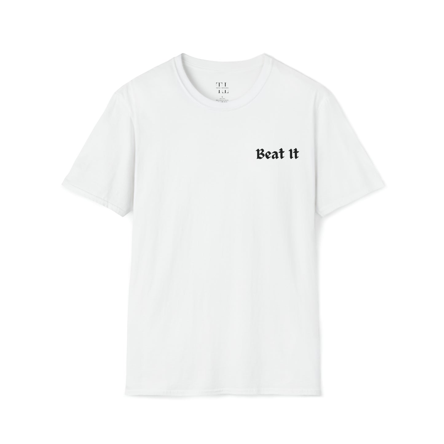 100% Cotton T shirt . Custom t shirt design featuring young Michael Jackson, Back side full face image and front side text. White color tee shirt
