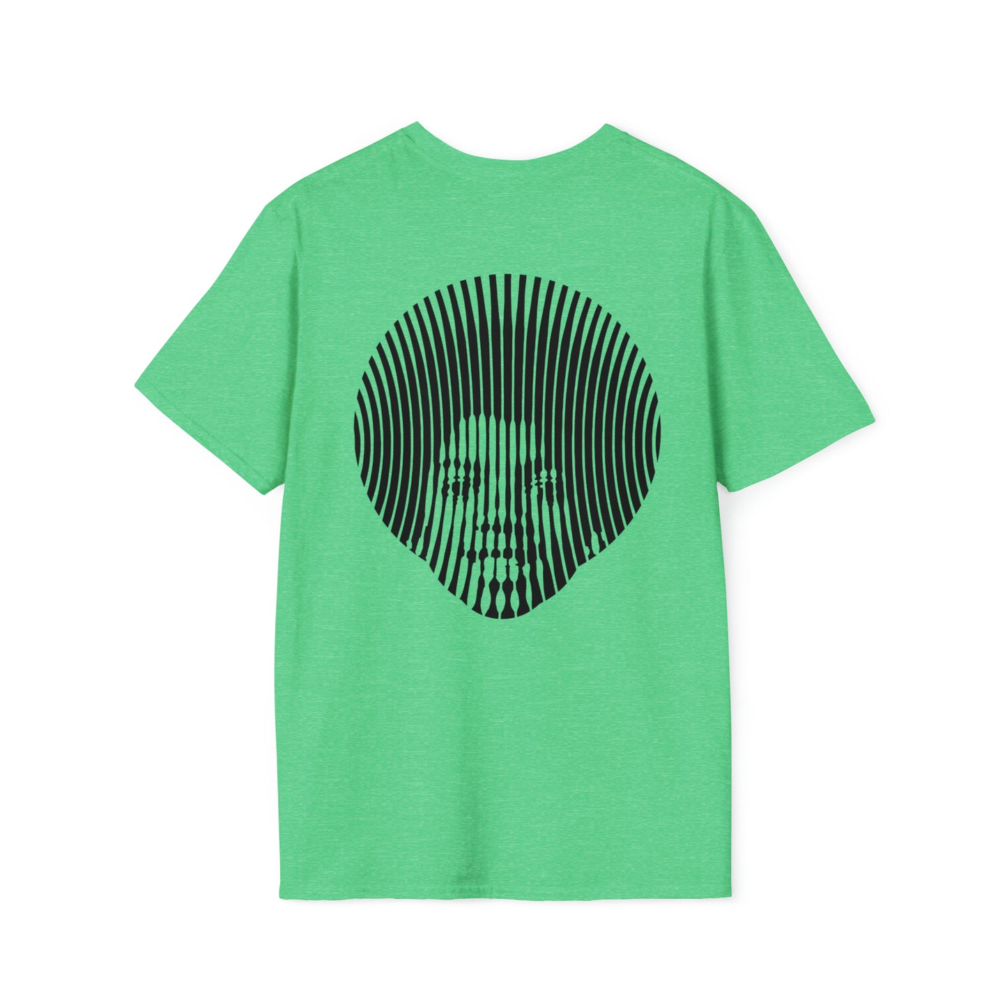 100% Cotton T shirt. Custom t shirt design featuring young Michael Jackson, Back side full face image and front side text. Green color tee shirt