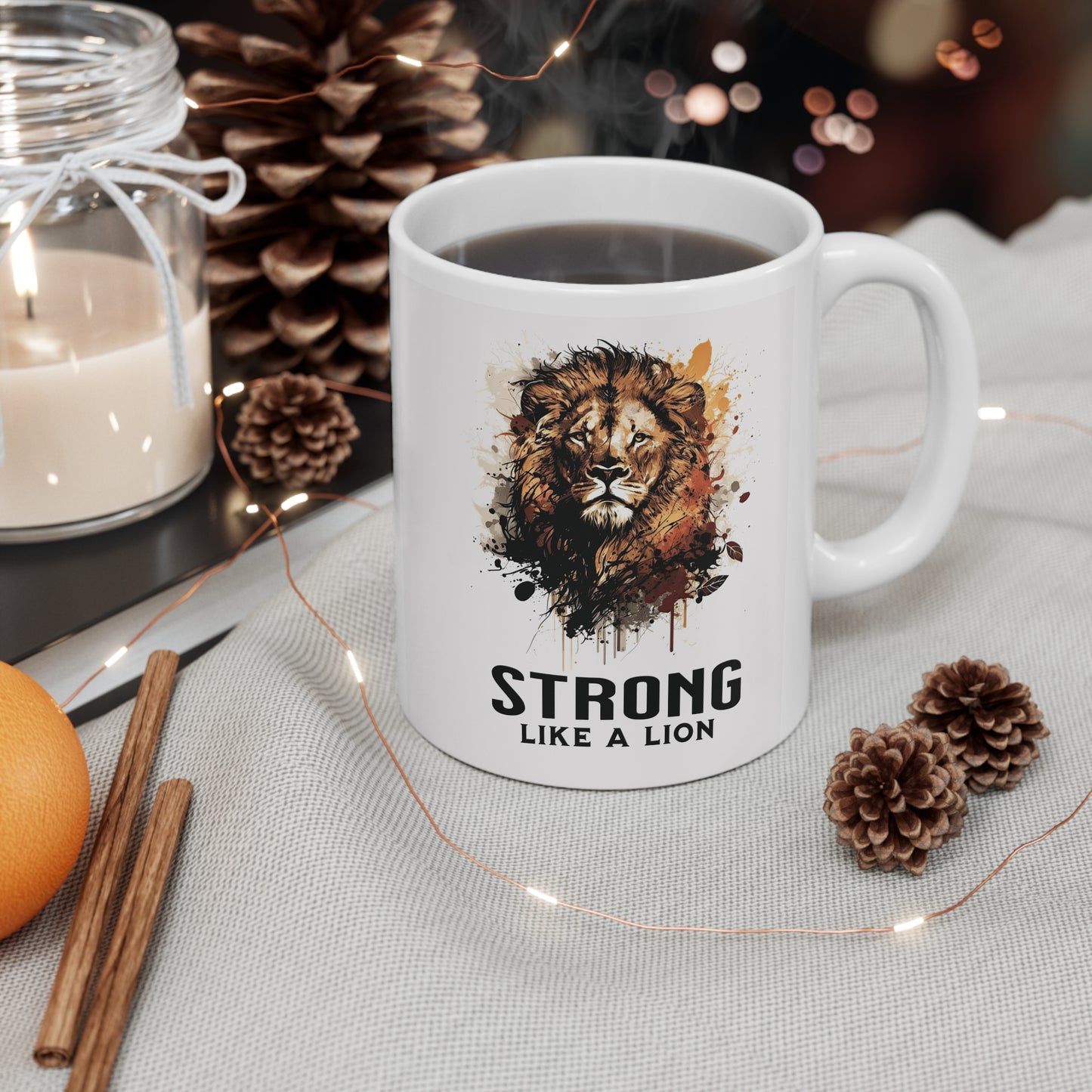 Strong Like a Lion Ceramic Mug 11oz